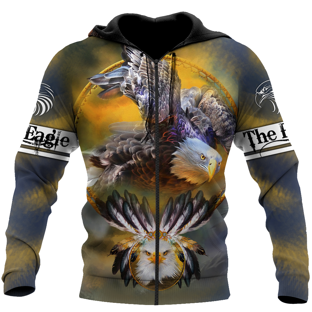 Eagle 3D All Over Printed Shirts For Men & Women-Apparel-TA-Zipped Hoodie-S-Vibe Cosy™
