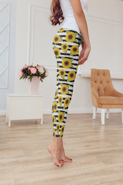 All Over Printing Yellow Sunflower Hoodie Dress-Apparel-Phaethon-Hoodie Dress-S-Vibe Cosy™