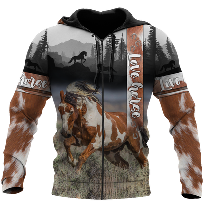 Beautiful American Paint Horse 3D All Over Printed Shirts For Men And Women DA19112005