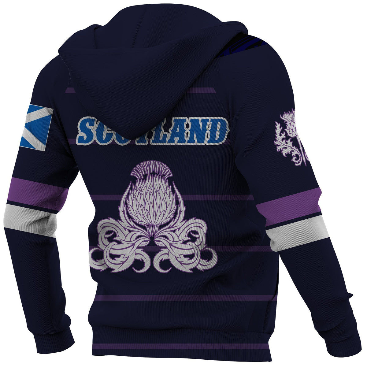 Scotland Lion Rampant with Thistle Hoodie-Apparel-HD09-Hoodie-S-Vibe Cosy™