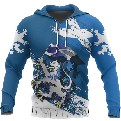 Scottish Rampant Lion Holding The Flag Hoodie HD1236-Apparel-PL8386-Hoodie-S-Vibe Cosy™