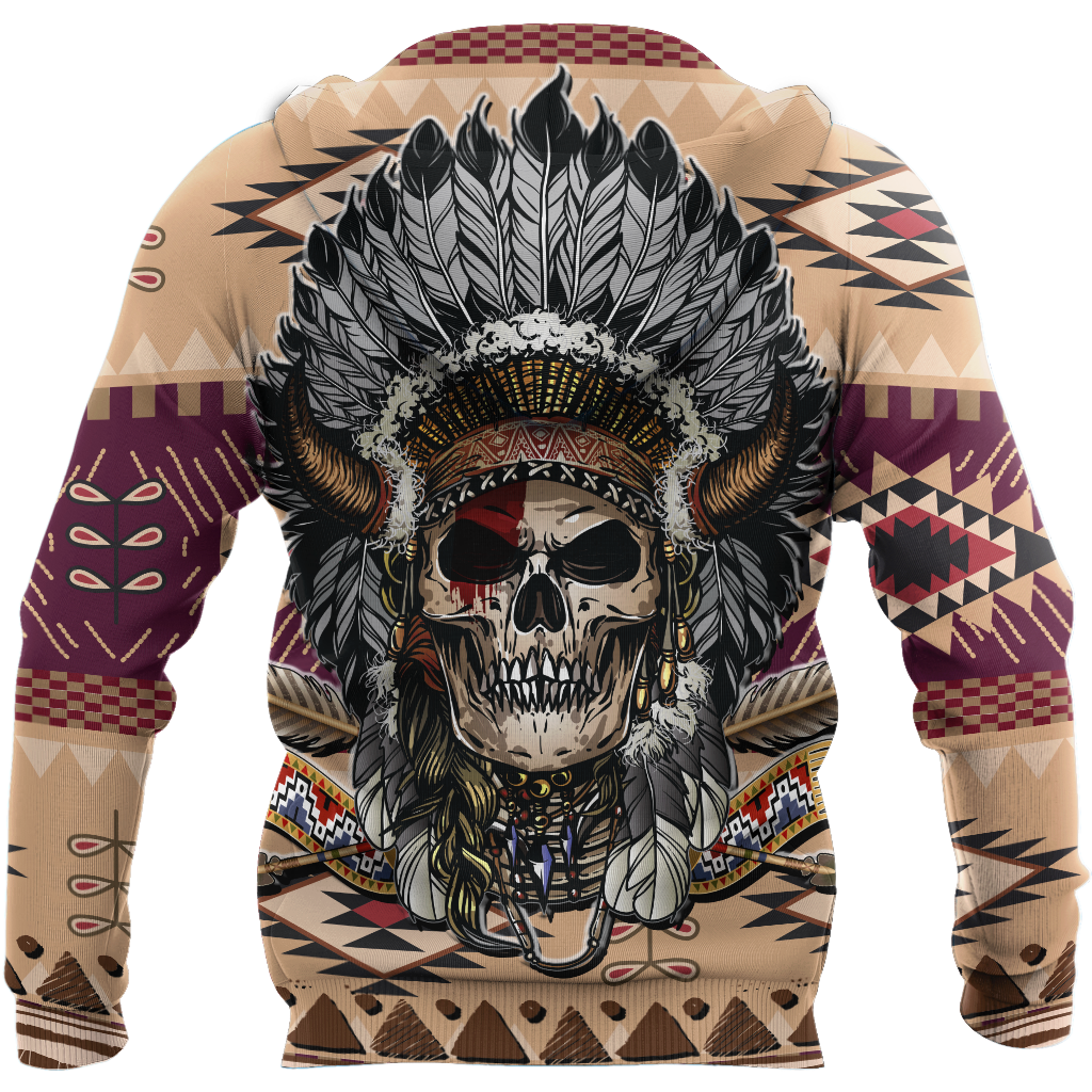Love Skull native 3D all over printed for man and women QB06062004-Apparel-PL8386-Hoodie-S-Vibe Cosy™