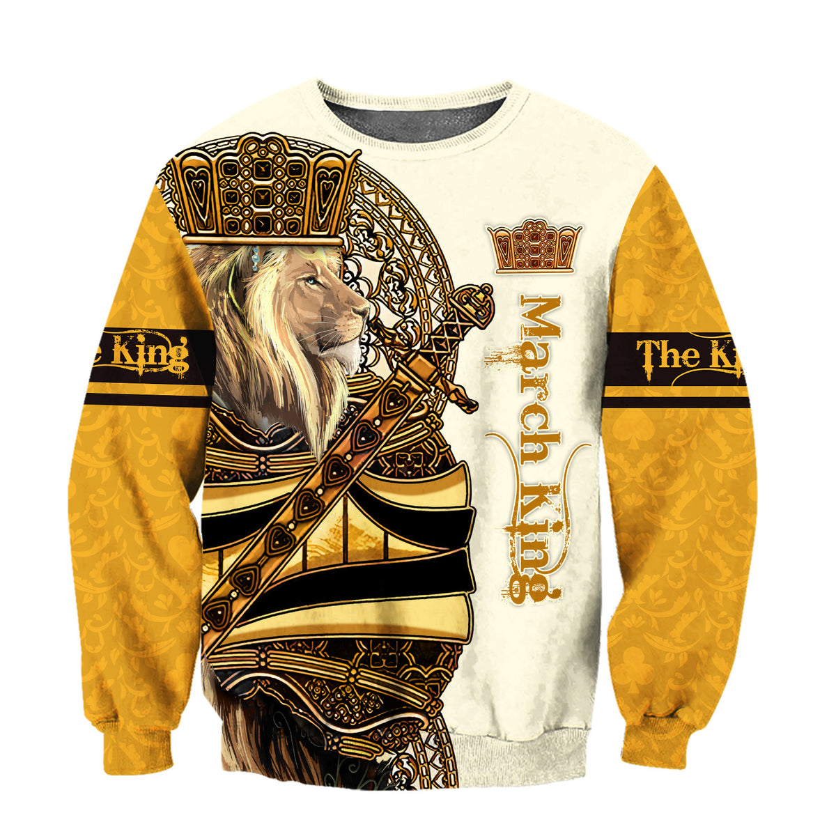 March King Lion 3D All Over Printed Unisex Shirts