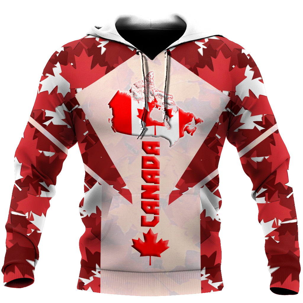 Canada 3dall over printed maple leaf generation-Apparel-PL8386-Hoodie-S-Vibe Cosy™
