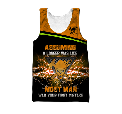 Logger Skull Chainsaw Unisex shirts DA13102003