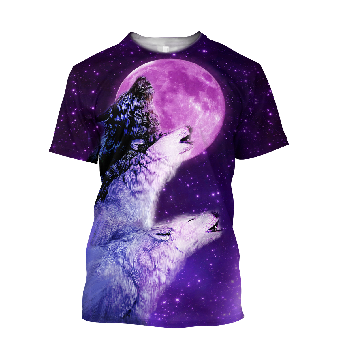 All Over Printed Purple Wolves Hoodie DA300920201-MEI