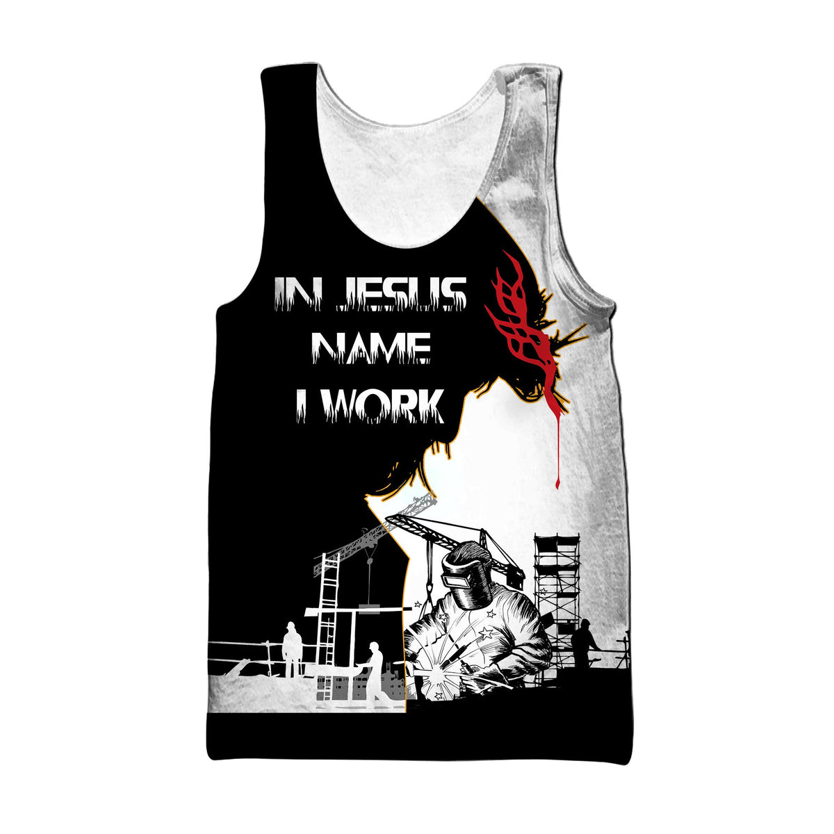 Welder In Jesus Name I Work Unisex All Over Printed Shirts MEI
