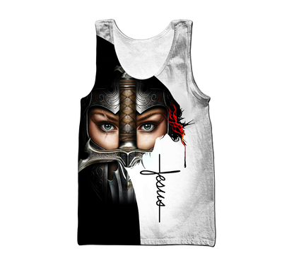 July Girl - I Am A Daughter Of God 3D All Over Printed Shirts For Men and Women TA040205S7-Apparel-TA-Tank Top-S-Vibe Cosy™
