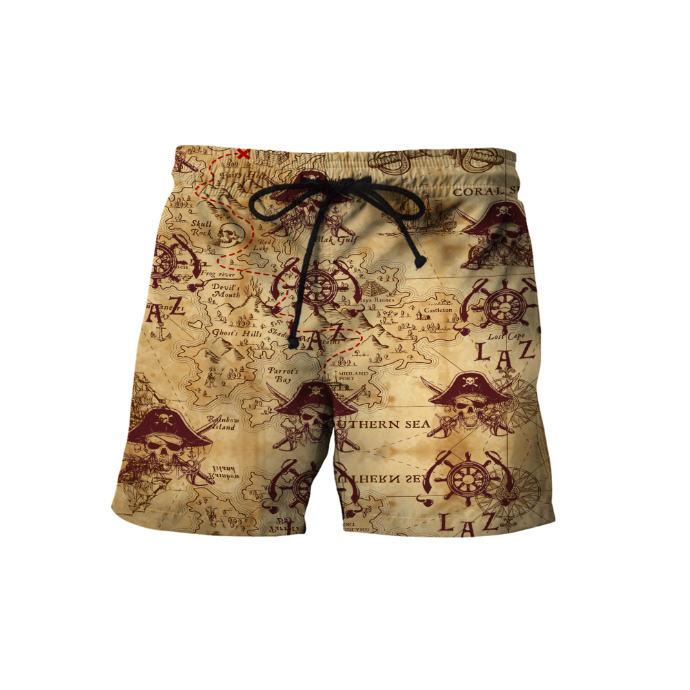 Caribbean Map Over Printed Hoodie