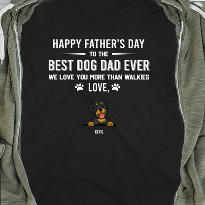 Personalized T-shirt Best Dog Dad Ever - Amazing gift for Father's day