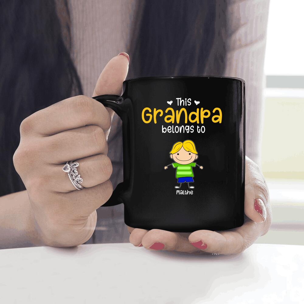 This Grandpa Belongs To Personalized Mug Fathers Day Gift