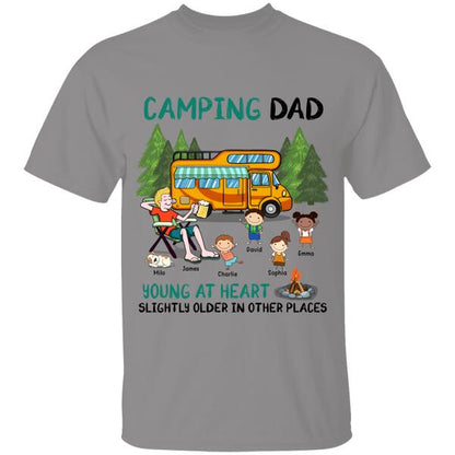 Camping Dad At Young Heart Personalized T-Shirt, Mug, Best Gift For Family