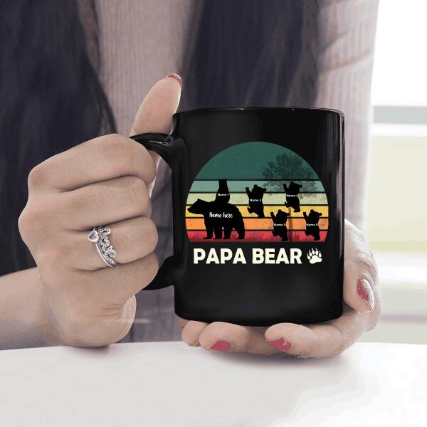 Papa Bear Personalized Mug Amazing Amazing Gift For Father Bonus Dad