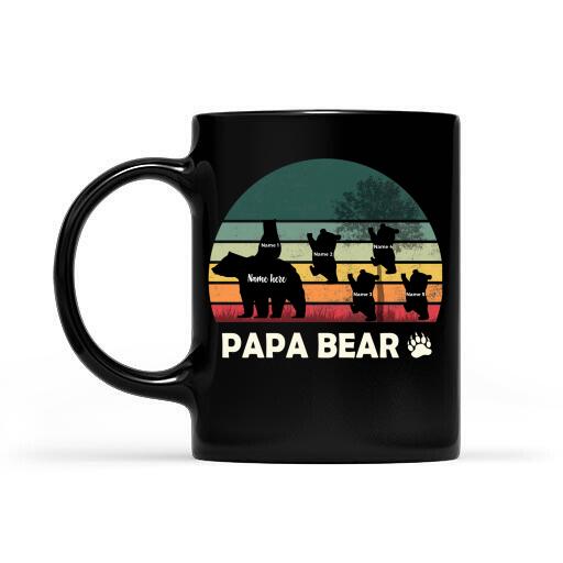 Papa Bear Personalized Mug Amazing Amazing Gift For Father Bonus Dad
