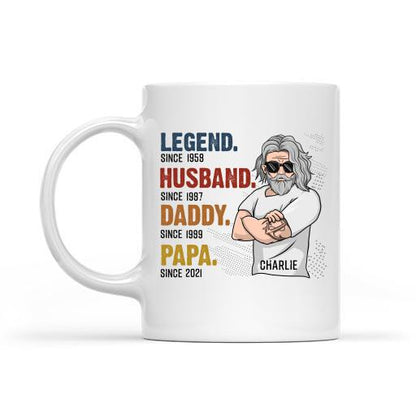 The Legend Grandpa Old Man Personalized Mug -  Best Gift Father's Day