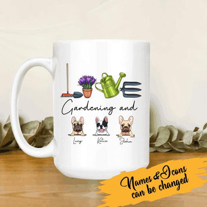 Dog T-shirt Personalized Love Gardening And Dog Amazing Gift For You Friends Dog Lovers