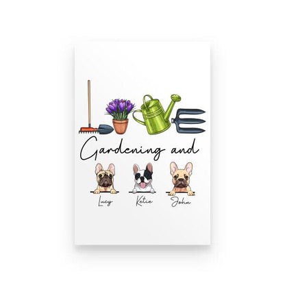 Dog T-shirt Personalized Love Gardening And Dog Amazing Gift For You Friends Dog Lovers