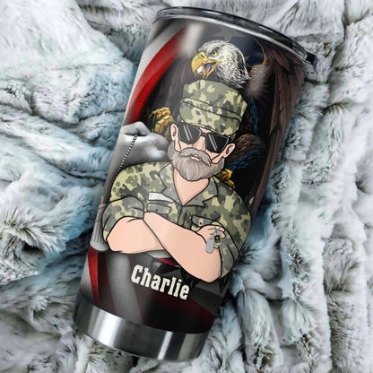 Believe In Something Even If It Means Sacrificing Everything Personalized Tumbler Special Gift For Dad Papa Grandpa