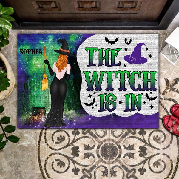 Witch Is In Custom Doormat, Best Gift For Halloween Decorations Indoor