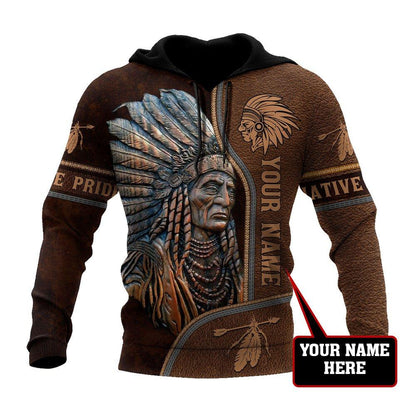 Customize Name Native American 3D All Over Printed Unisex Shirt