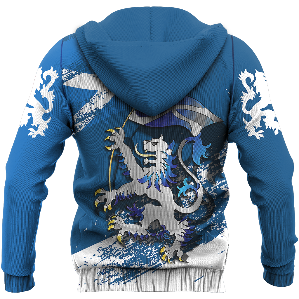 Scottish Rampant Lion Holding The Flag Hoodie-Apparel-HD09-Hoodie-S-Vibe Cosy™