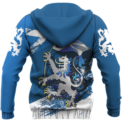 Scottish Rampant Lion Holding The Flag Hoodie-Apparel-HD09-Hoodie-S-Vibe Cosy™