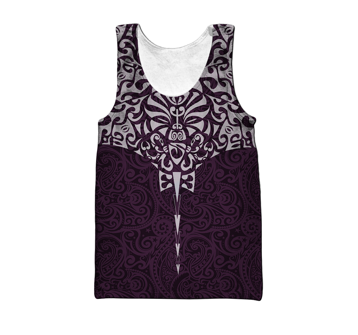 New zealand hoodie manta maori ta moko purple 3d all over printed shirt and short for man and women-Apparel-PL8386-Tank top-S-Vibe Cosy™