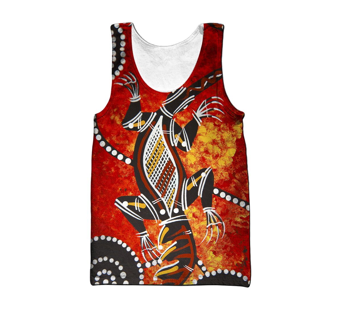 Aboriginal Crocodile Dot Painting Art Shirt For Men And Women