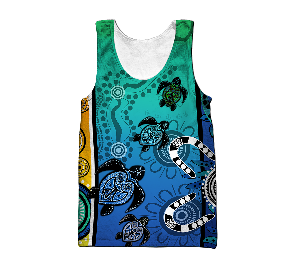 Aboriginal Indigenous Turtle Dot Painting Art 3D Hoodie Shirt For Men And Women