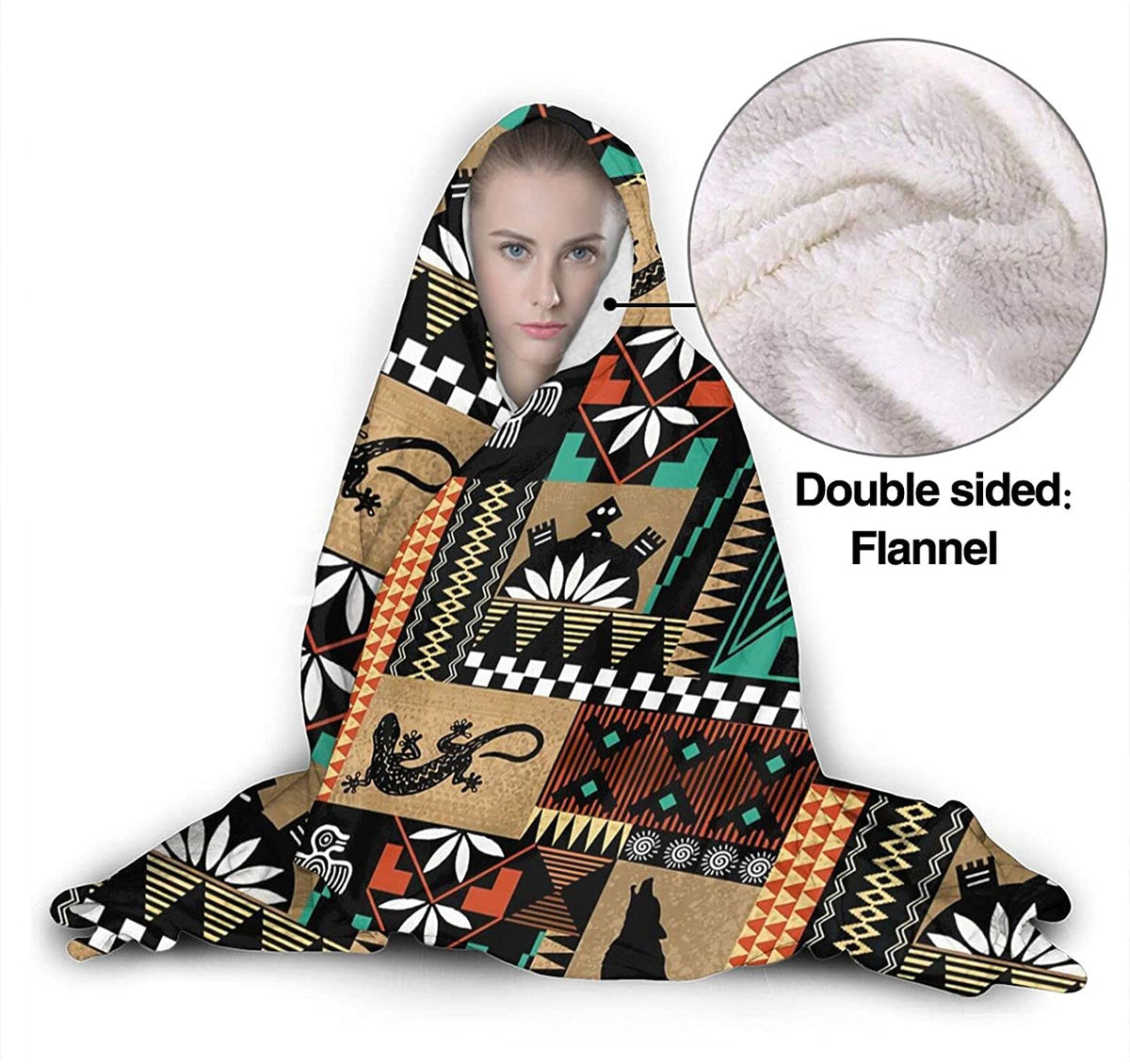 Native American Hooded Blanket