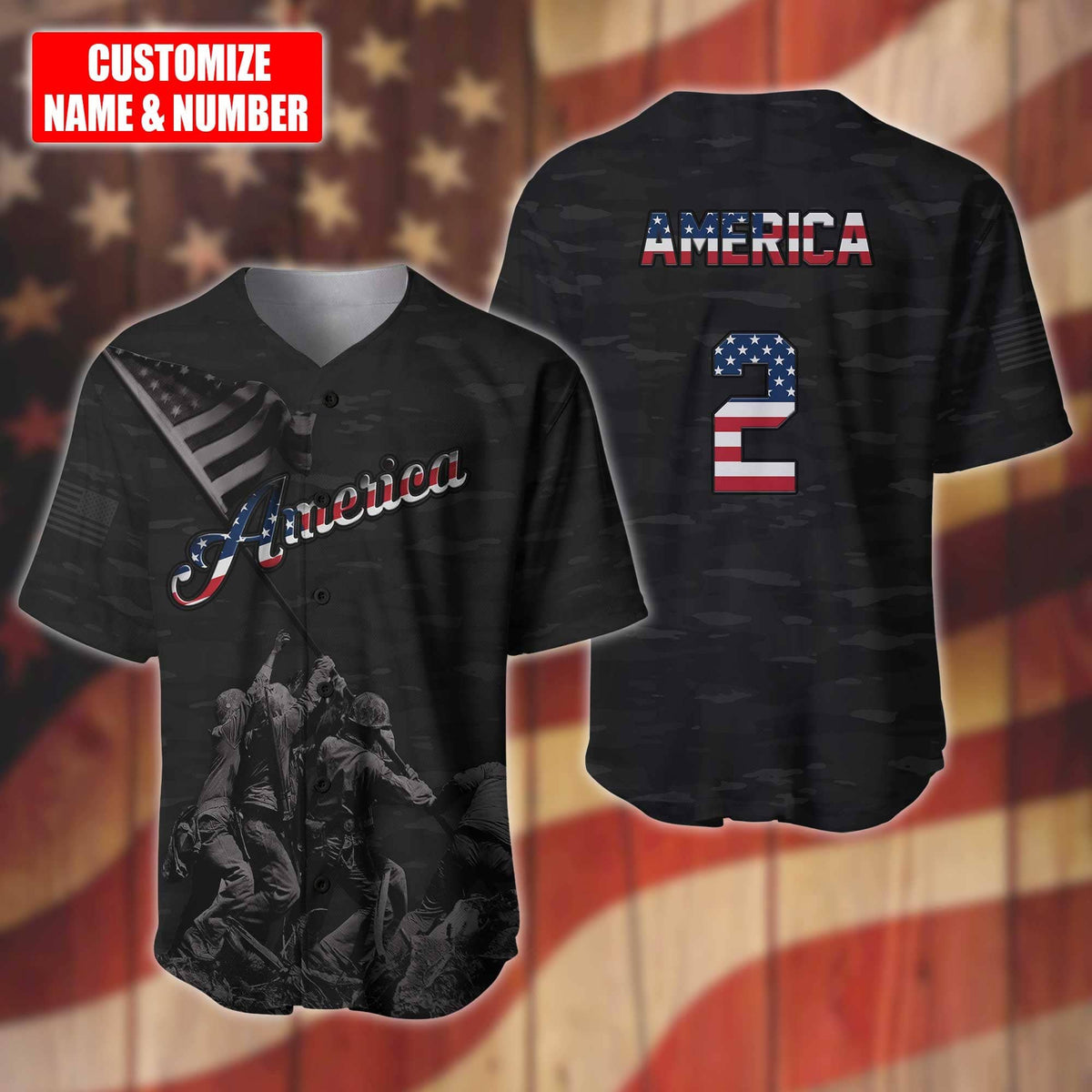 Customized Name and Number American 3D All Over Printed Unisex Shirts