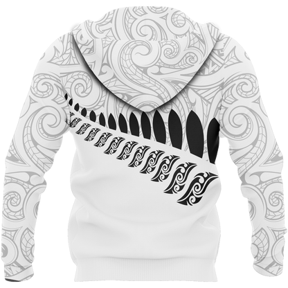 New Zealand Aotearoa Pullover Hoodie White Ver NVD-Apparel-Dung Van-Hoodie-S-Vibe Cosy™