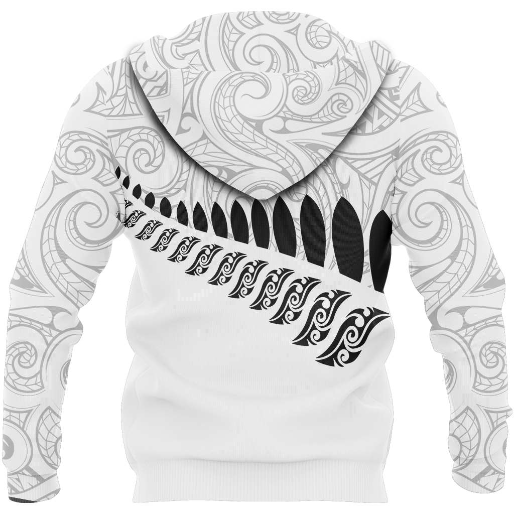 New Zealand Aotearoa Pullover Hoodie White Ver HC1003-Apparel-Huyencass-Hoodie-S-Vibe Cosy™