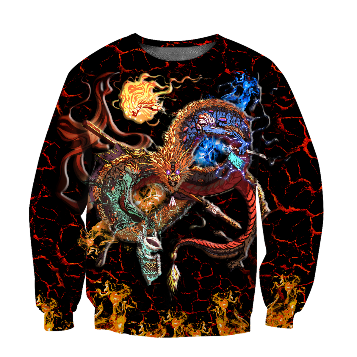 Maui taniwha art new zealand 3d all over printed shirt and short for man and women-Apparel-PL8386-Sweatshirt-S-Vibe Cosy™