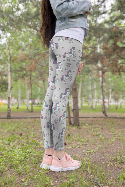 3D All Over Cute Unicorn And Rainbow Hoodie Dress-Apparel-Phaethon-Legging-XS-Vibe Cosy™