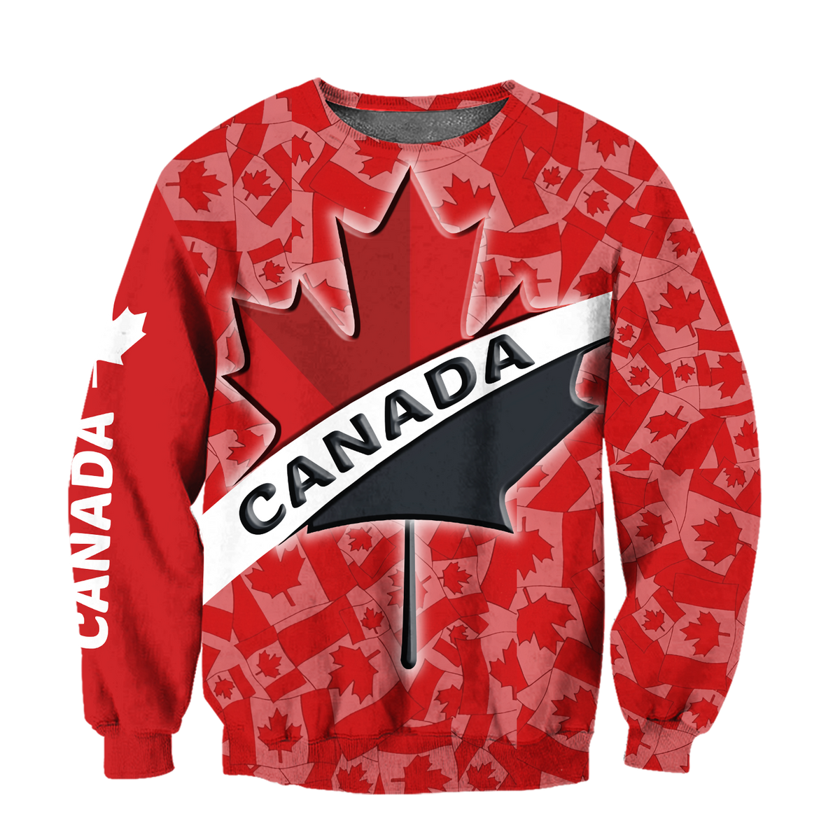 Canada All Over Print 3d all over printed maple leaf spider HHT10072015-Apparel-PL8386-Sweat Shirt-S-Vibe Cosy™