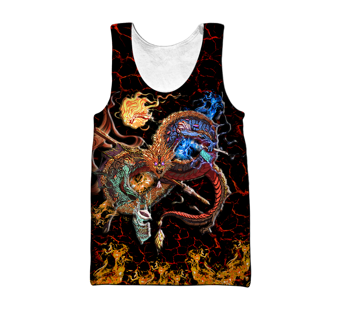 Maui taniwha art new zealand 3d all over printed shirt and short for man and women-Apparel-PL8386-Tank top-S-Vibe Cosy™