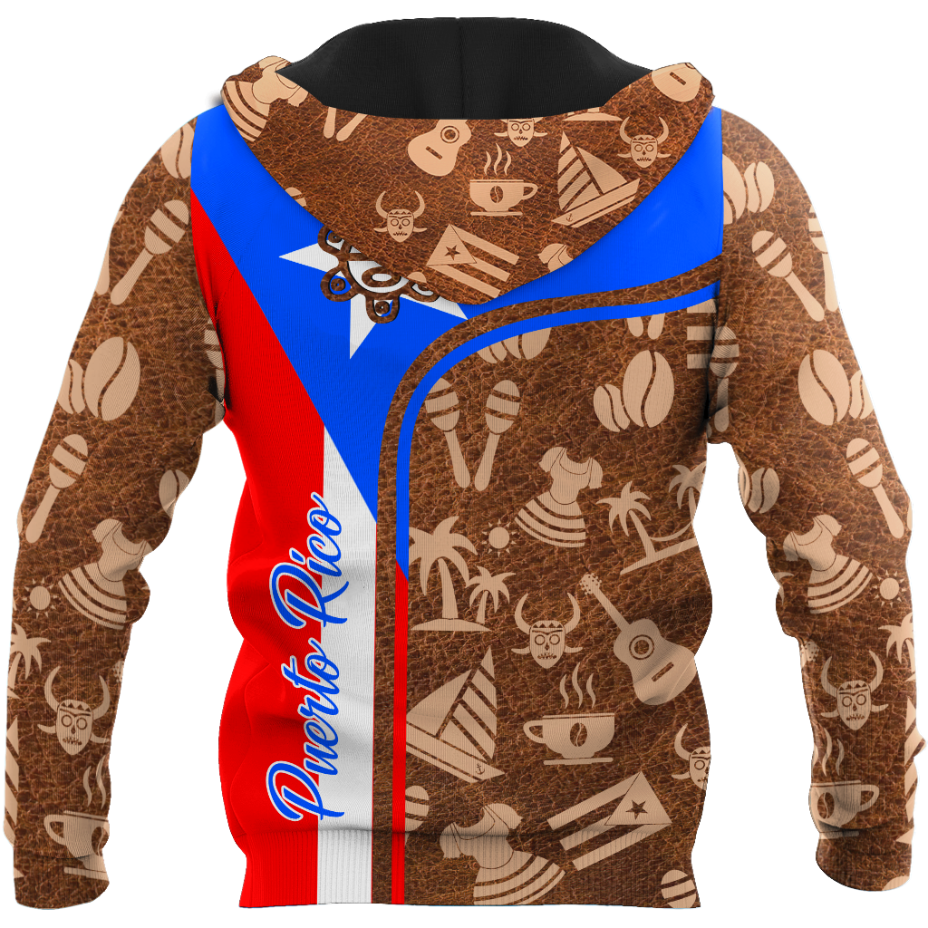 Customize Name Puerto Rico Symbol Hoodie For Men And Women MH06022104