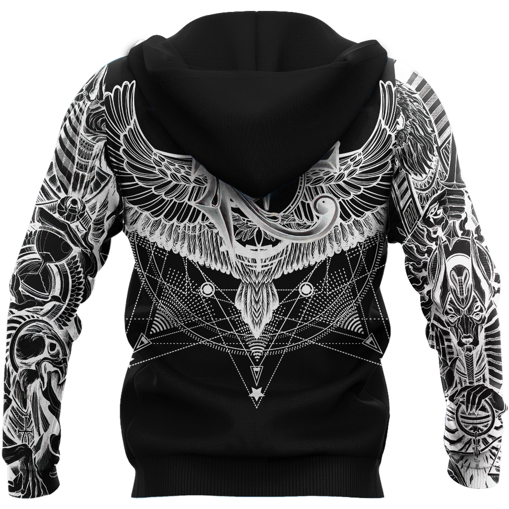 Egyptian Gods Ancient Tattoo black ver unisex 3d print shirts