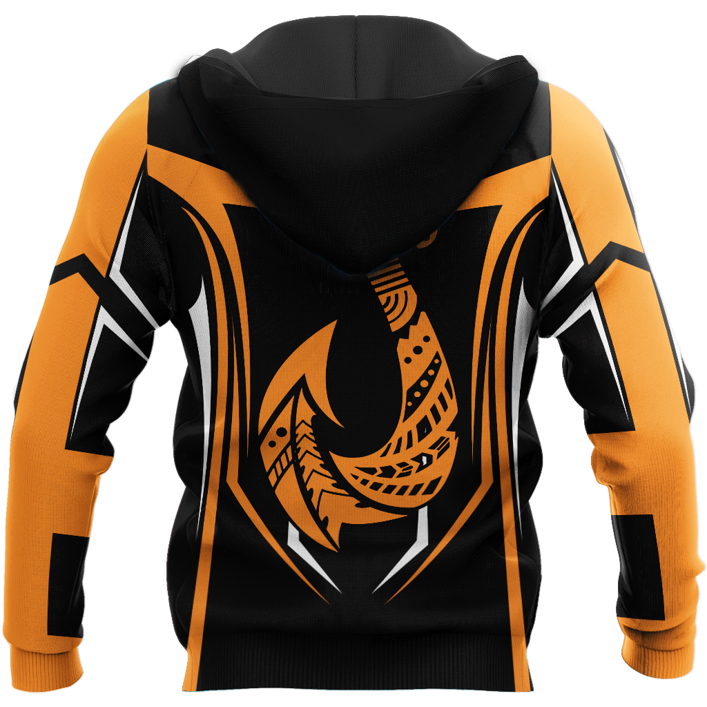 Bass Fishing maori stainless steel fishing hook orange 3d print shirts