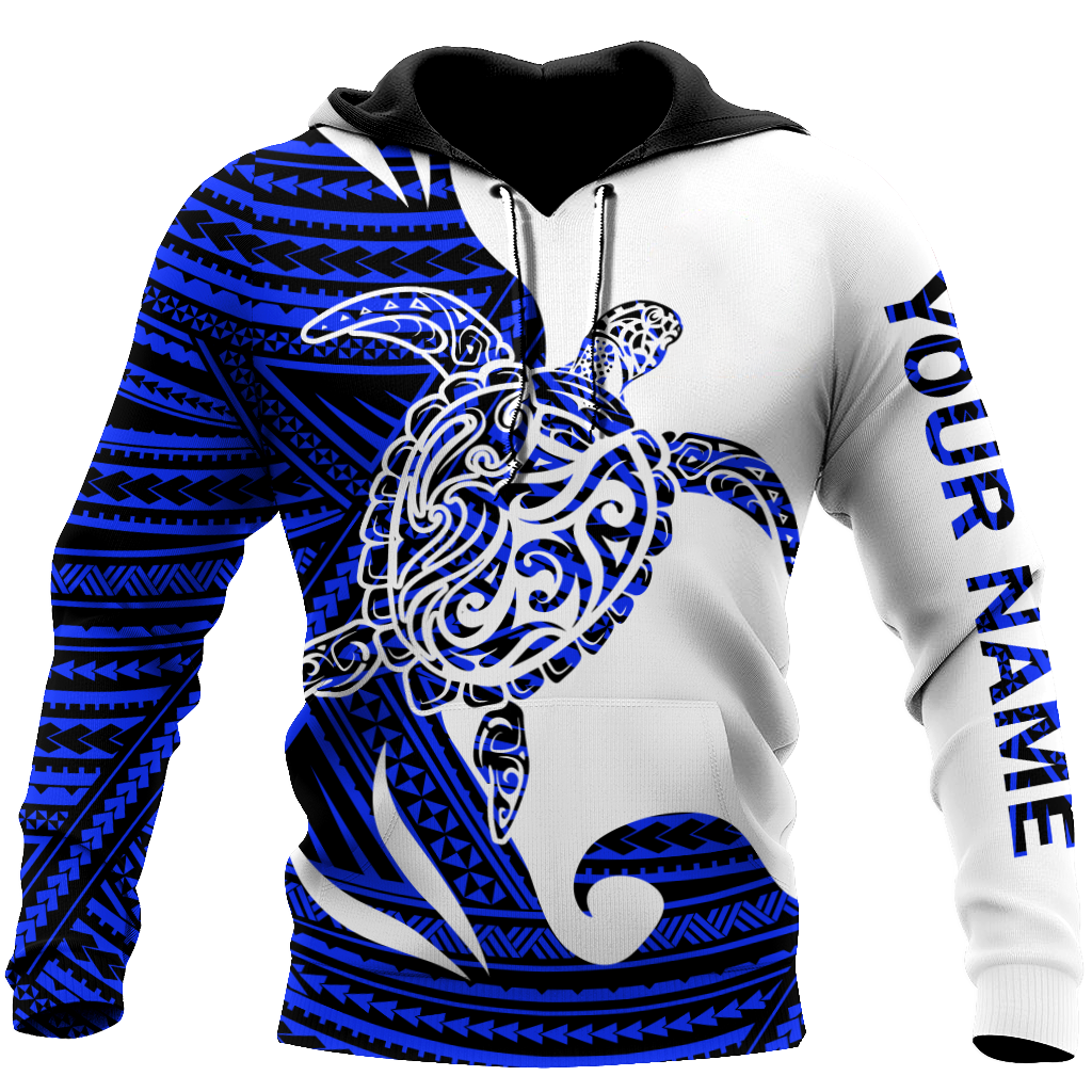 Amazing Polynesian Personalized Name Turtle And Tattoo Premium Unisex Hoodie ML