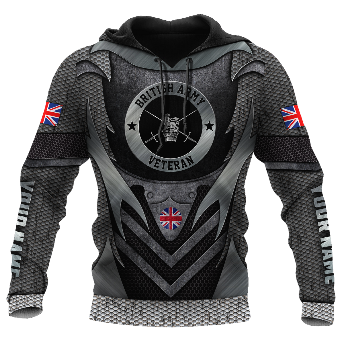 Custom Name XT British Army 3D Printed Shirts
