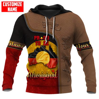 Totem Pattern Proud to be Aboriginal Flag 3D design printed summer shirts