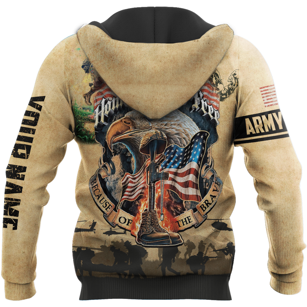 U.S Army veteran Home Free custom name design 3d print shirts