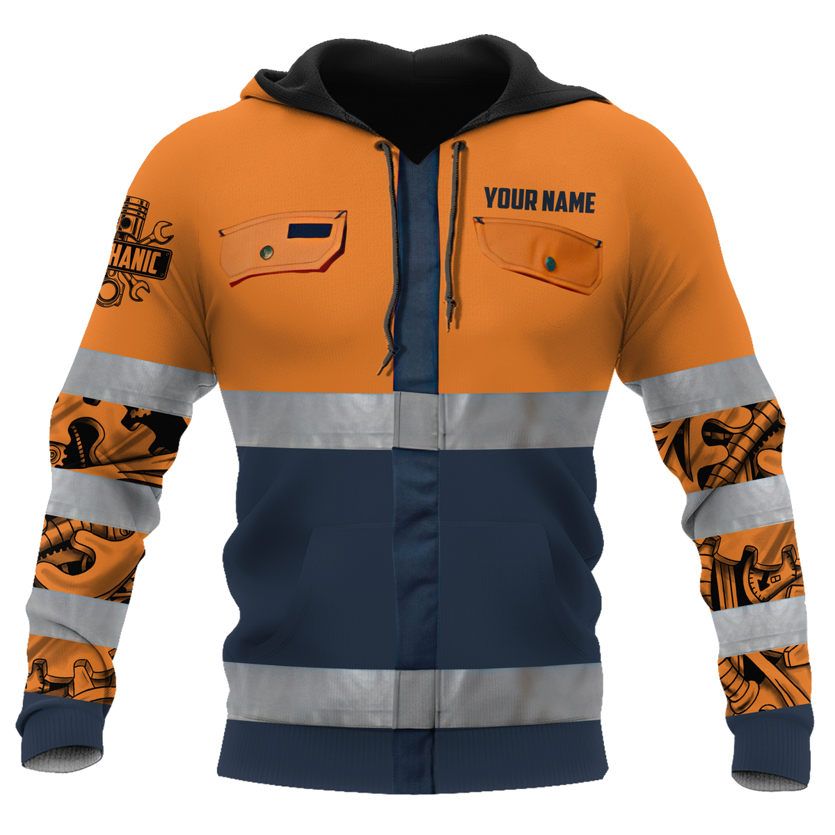 Personalized Mechanic Safety 3D All Over Printed Hoodie For Men and Women Pi112054