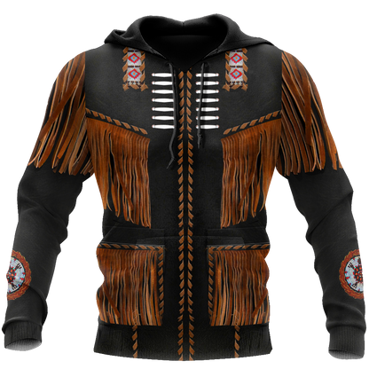 Native Cowboy Jacket No9 Cosplay 3D Over Printed Unisex Deluxe Hoodie ML