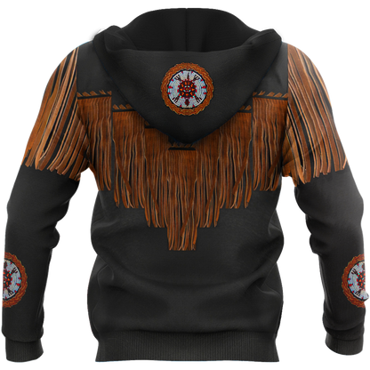 Native Cowboy Jacket No9 Cosplay 3D Over Printed Unisex Deluxe Hoodie ML