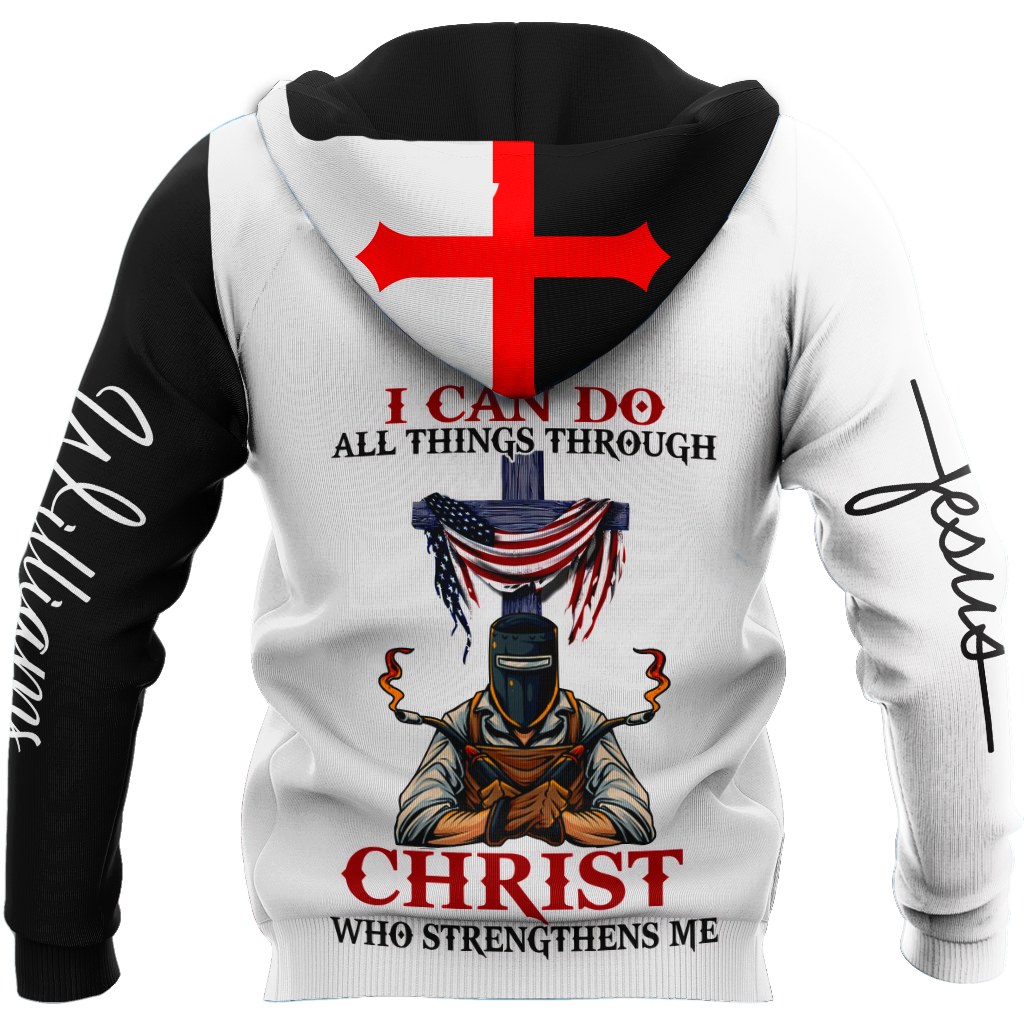 Unisex 3D All Over Printed Jesus Welder Shirts MEI