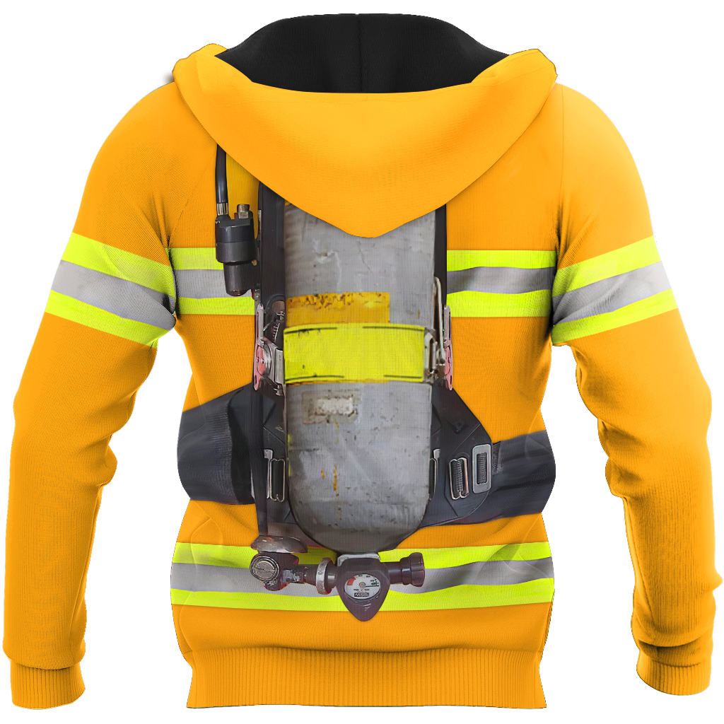 Customize Name Firefighter 3D All Printed Hoodie For Men And Women