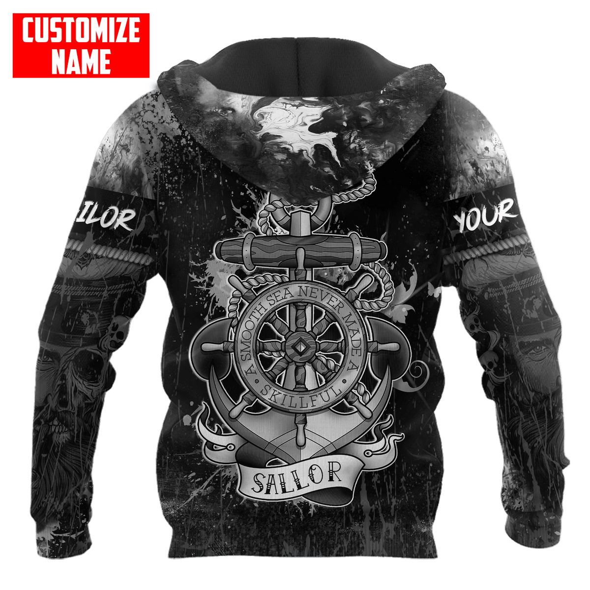 Customized name A Smooth Sea Never Made A Skillful Sailor 3D Printed Shirts